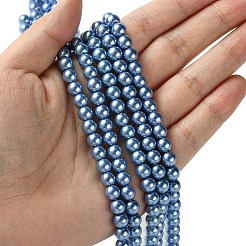 Eco-Friendly Dyed Glass Pearl Round Beads Strands&nbsp;HY-A008-6mm-RB015