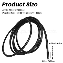 Round PU Leather Cord Tie Knot Belts for Dress&nbsp;DIY-WH20007-802B-02