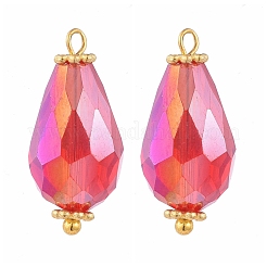 Electroplate Faceted Glass Pendants&nbsp;PALLOY-JF00453-M