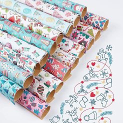 Christmas Theme Imitation Leather Fabric&nbsp;DIY-FG0001-03