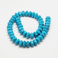 Hexagon Synthetic Taiwan Turquoise Beads Strands&nbsp;G-N0132-11A