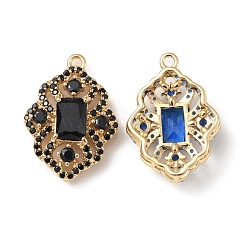 Brass with K9 Glass & Rhinestone Pendants&nbsp;KK-C024-61KCG