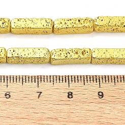 Electroplated Natural Lava Rock Beads Strands&nbsp;G-I360-K03-01