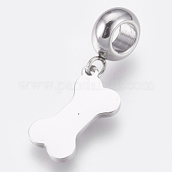 304 Stainless Steel European Dangle Charms&nbsp;LS-STAS-O097-19P