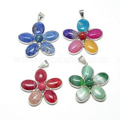 Natural Agate Big Pendants&nbsp;G-Q494-25P
