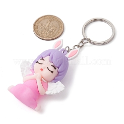 2Pcs 2 Style Angel Shape PVC Pendants Keychains&nbsp;KEYC-JKC00685