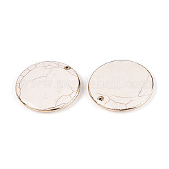 Synthetic Howlite Flat Round Pendants&nbsp;TURQ-T004-20