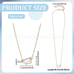 4Pcs Brass Enamel Trumpet Pendant Necklaces for Women&nbsp;NJEW-PH0001-58G