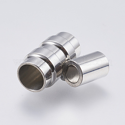 Tarnish Resistant 304 Stainless Steel Magnetic Clasps with Glue-in Ends&nbsp;STAS-F139-078P