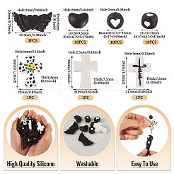 Religion Theme Food Grade Eco-Friendly Silicone Beads&nbsp;SIL-TA0002-97