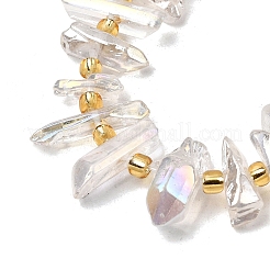 Electroplated Natural Quartz Crystal Beads Strands&nbsp;G-F800-F11-A