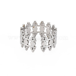 Non-Tarnish 304 Stainless Steel Triangle Wrap Open Cuff Ring for Women&nbsp;RJEW-S405-155P