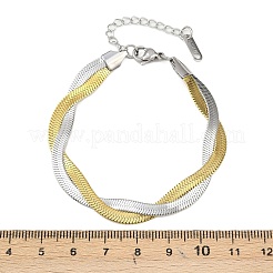 201 Stainless Steel Multi-strand Bracelets for Women&nbsp;BJEW-H633-03GP