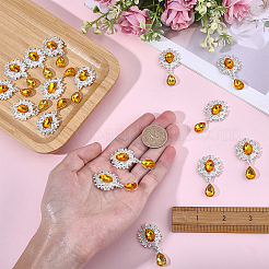 16Pcs Alloy Rhinestone Cabochons&nbsp;ALRI-FG0001-05E