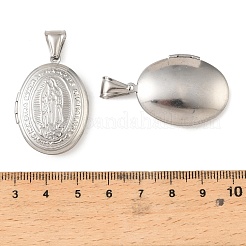 316 Stainless Steel Locket Pendants&nbsp;STAS-K321-09P