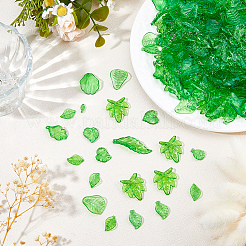 500Pcs 10 Styles Transparent Acrylic Pendants&nbsp;MACR-FH0001-28