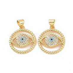 Brass Micro Pave Cubic Zirconia Pendants&nbsp;ZIRC-P106-52G