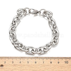 304 Stainless Steel Cable Chain Bracelets for Women&nbsp;BJEW-Q050-01C-P