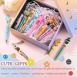 DIY Flower/Hound Silicone & ABS Plastic Beadable Pen Making Kits&nbsp;DIY-SZ0010-11