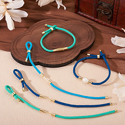 6Pcs 3 Colors Braided Nylon Cord Bracelet Making&nbsp;MAK-TA0001-27