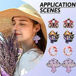 DIY Mushroom Acrylic Dangle Earrings Making Kit&nbsp;DIY-TA0009-64