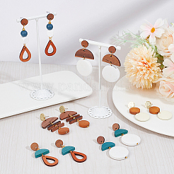 DIY Geometry Wood Dangle Stud Earring Making Kits&nbsp;DIY-SC0024-72