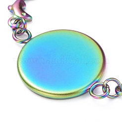 Rainbow Color 304 Stainless Steel Bracelet Making&nbsp;STAS-L248-003M