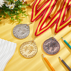 3Pcs 3 Colors Alloy Award Volleyball Medal&nbsp;AJEW-FG0003-28
