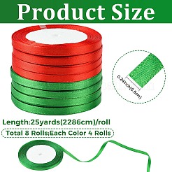 8Rolls 2 Colors Single Face Satin Ribbon&nbsp;OCOR-FS0001-09