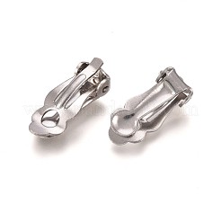 Tarnish Resistant 304 Stainless Steel Clip-On Earrings Findings&nbsp;STAS-Q185-01