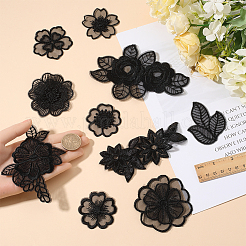 30Pcs 10 Style Flower/Leaf Organza Embroidery Sew on Appliques&nbsp;PATC-GF0001-28