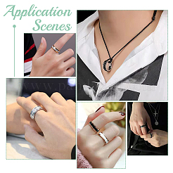 1Pc Tungsten Steel Grooved Finger Ring Settings&nbsp;RJEW-UN0002-93B