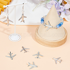 8Pcs Brass Micro Pave Cubic Zirconia Airliner Beads&nbsp;ZIRC-BBC0003-54P