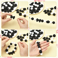 40Pcs 5 Styles Food Grade Eco-Friendly Silicone Focal Beads&nbsp;SIL-YW0002-47