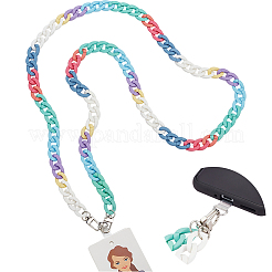 1Pc Acrylic Curb Chain Mobile Strap&nbsp;HJEW-WR0001-10