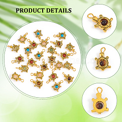 60Pcs Natural & Synthetic Mixed Gemstone Pendants&nbsp;PALLOY-NB0003-95