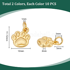 20Pcs 2 Colors Brass Charms&nbsp;FIND-PH0027-40