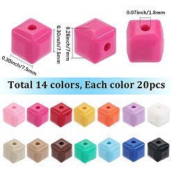 280Pcs 14 Colors Opaque Acrylic Beads&nbsp;MACR-SC0001-99