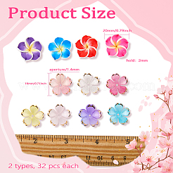 64Pcs Acrylic Bead Caps&nbsp;OACR-ME0001-41