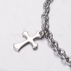 Tarnish Resistant 201 Stainless Steel Charm Bracelets&nbsp;BJEW-G475-02P