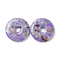 Synthetic Silver Line and Regalite/Imperial Jasper/Sea Sediment Jasper Big Pendants&nbsp;G-P299-I02
