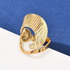 304 Stainless Steel Cuff Open Rings for Women&nbsp;RJEW-H255-01G-05