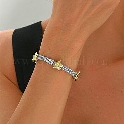 Brass Micro Pave Clear Cubic Zirconia Link Bracelets for Women&nbsp;MW2508-2