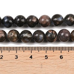 Natural Glaucophane Beads Strands&nbsp;G-R485-12-8mm