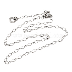 4.5MM 201 Stainless Steel Rhombus Link Chain Necklaces for Unisex&nbsp;NJEW-K302-12P