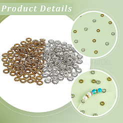 160Pcs 2 Colors Tibetan Style Alloy Spacer Beads&nbsp;TIBEB-SC0001-63