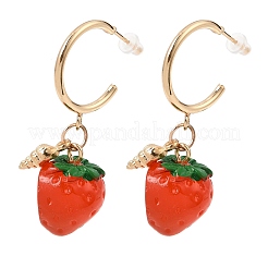 Luminous Fruits Alloy Resin Stud Dangle Earrings&nbsp;RE-CBAB555-01G-C