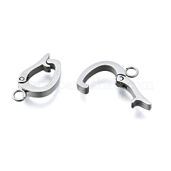 304 Stainless Steel Fold Over Clasps&nbsp;STAS-H233-05P