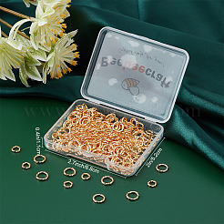 240Pcs 2 Styles Brass Open Jump Rings&nbsp;KK-BBC0002-75
