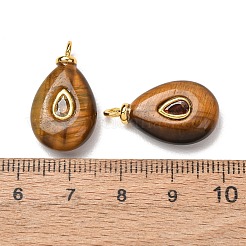 Natural Tiger Eye Pendants&nbsp;GG-CBAA798-01G-07